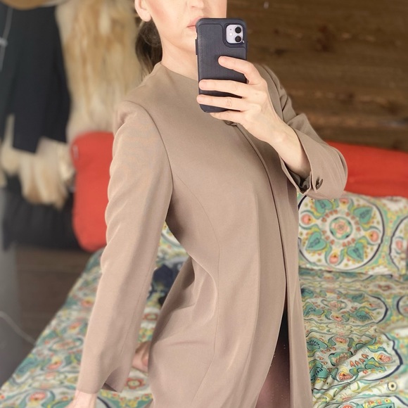 30-50% OFF BUNDLES! MAXMARA SPRING DUSTER TRENCH COAT BLAZER MAXI SUIT JACKET - Picture 15 of 16